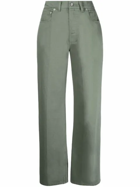 Boyish Jeans logo-patch straight-leg jeans Green 114206ZIGGY