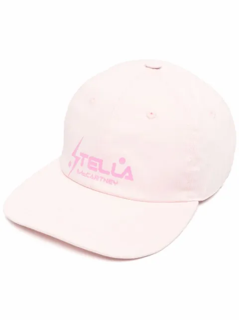 Stella McCartney logo-print flat-peak cap Pink 900709W8897