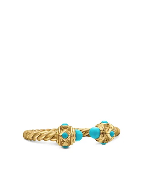 David Yurman 18kt yellow gold Renaissance turquoise ring (2.3mm) Yellow R1443488BTQ