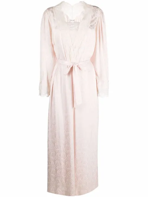 Christian Dior Pre-Owned 1990s lace-panelled lingerie two-piece set Pink CHDI750X