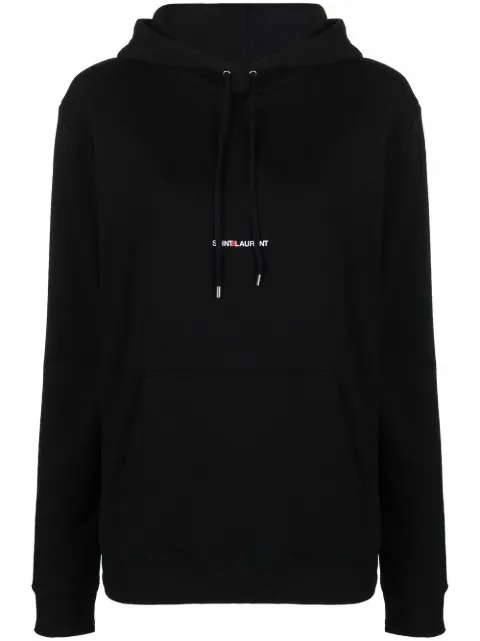 Saint Laurent logo print hoodie Black 677256YB2EZ