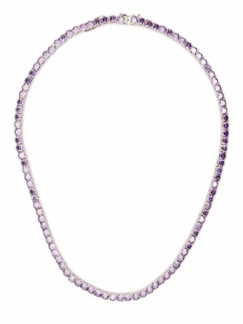 Mounser Laguna crystal necklace Silver MRT2001PLUM