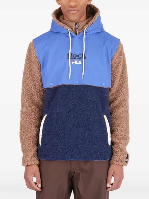 Fila hooded fleece panelled hoodie Blue F21FLN01
