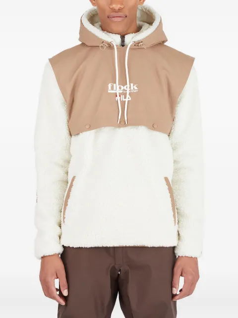 Fila fleece-paneled hoodie Neutrals F21FLN01