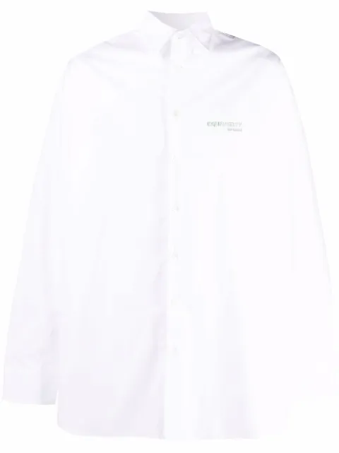 Raf Simons embroidered-logo shirt White 212M293B10007