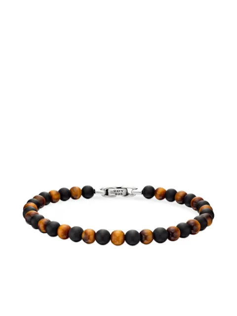 David Yurman sterling silver Spiritual Beads Alternating bracelet (6mm) Brown B25717MSSBBOTE