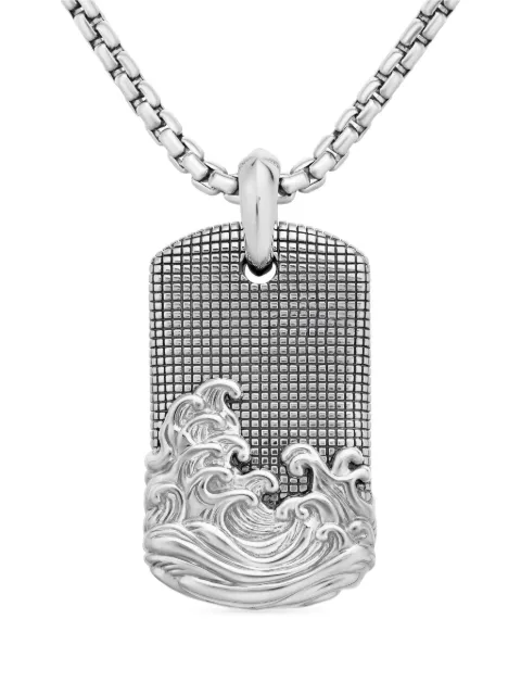 David Yurman sterling silver Waves tag (39mm) Silver D05591MSS