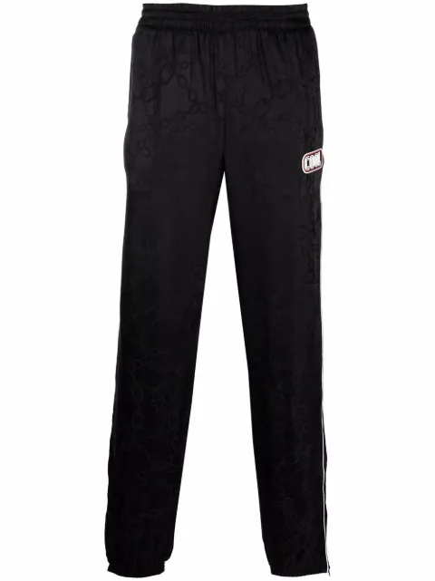 COOL T.M chain-print slip-on track trousers Black M1PT5009A21412