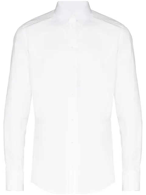 Dolce & Gabbana long-sleeve cotton shirt White G5EJ0TFUEEE