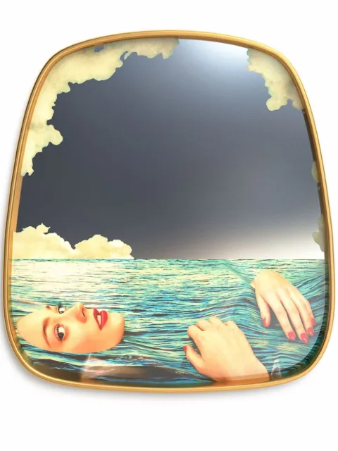 Seletti x Toiletpaper graphic print mirror Blue 17043