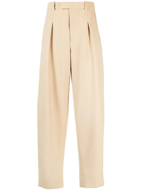 WARDROBE.NYC wide-leg dart-detail trousers Neutrals W2050R09