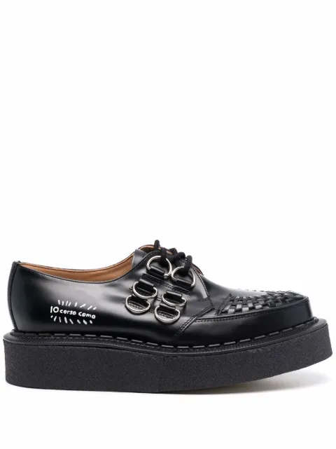 George Cox x 10 Corso Como D-ring embellished creepers Black 15426VIM