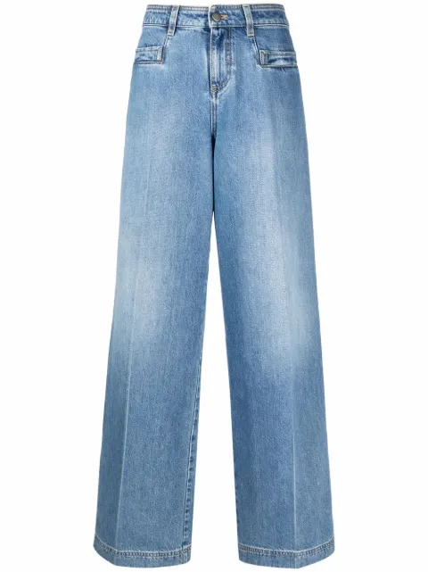Philosophy Di Lorenzo Serafini pressed-crease wide-leg jeans Blue A03280730