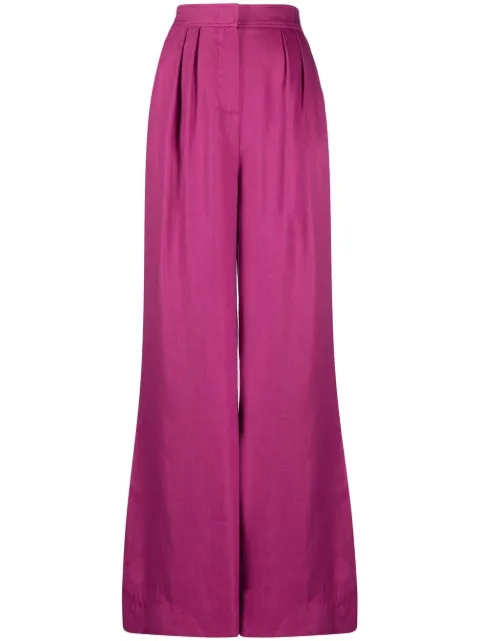 Alberta Ferretti high-waist wide-leg trousers Purple A03140121
