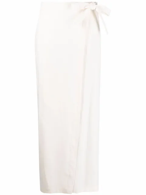 Alberta Ferretti high-waisted wrap skirt White A01060121