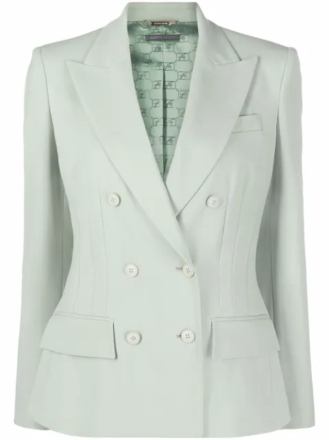 Alberta Ferretti double-breasted blazer Green A05241627