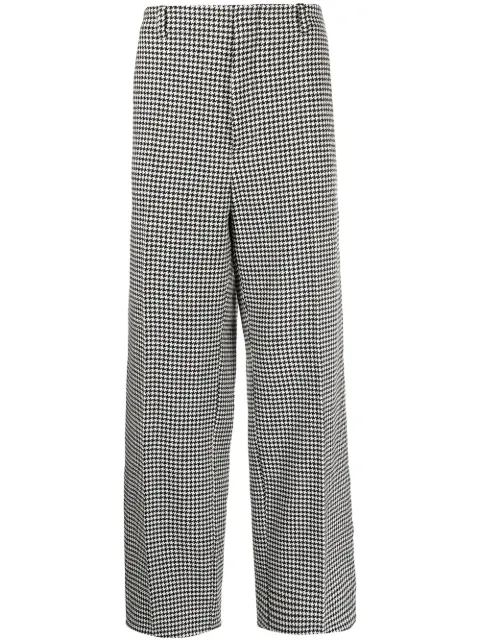 COOL T.M houndstooth-pattern straight trousers Black M1PT5013A21207