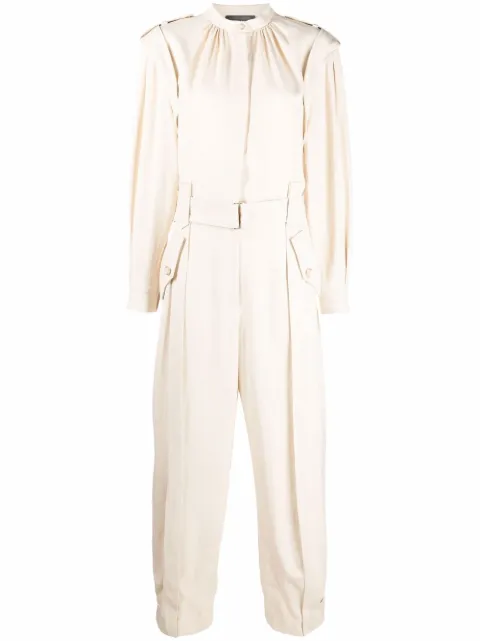 Alberta Ferretti belted jumpsuit White A04011619
