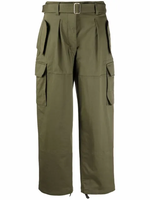 Alberta Ferretti wide leg cargo pants Green A03121624