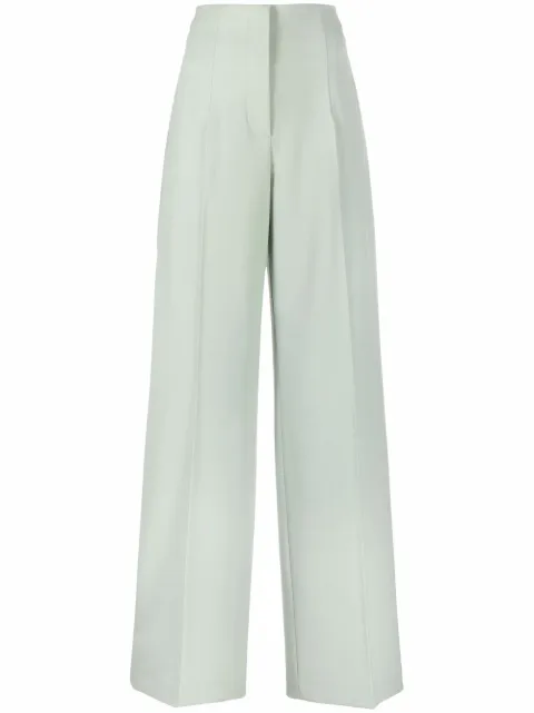 Alberta Ferretti high-waisted wide-leg trousers Green A03111627