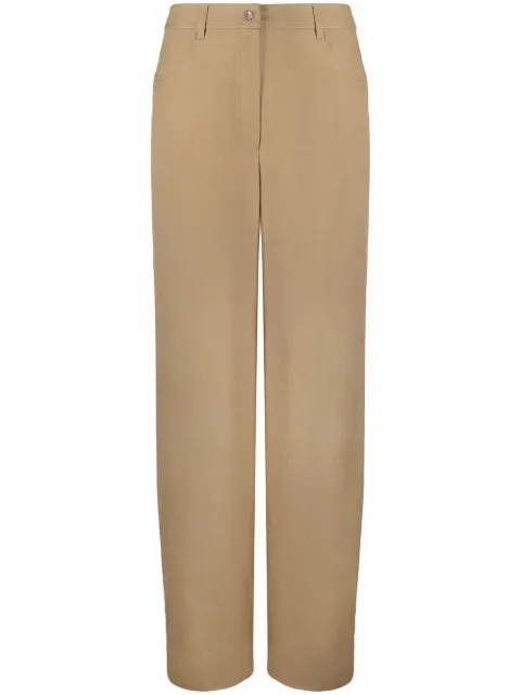 Alberta Ferretti high-waisted wide-leg trousers Green A03091619