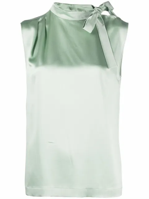Alberta Ferretti pussy-bow silk blouse Green A02111617