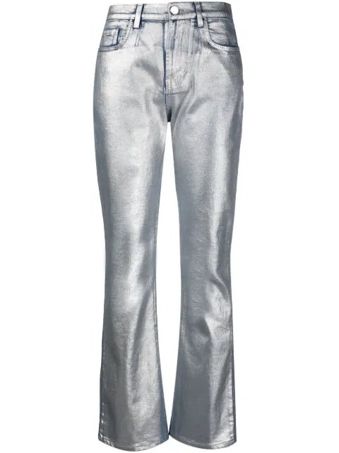 Alberta Ferretti metallic flared jeans Silver A03082980
