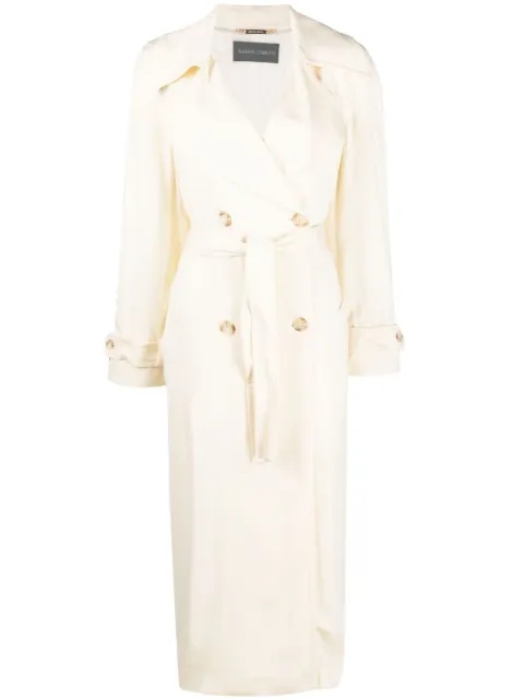 Alberta Ferretti double-breasted trench coat White A06020130