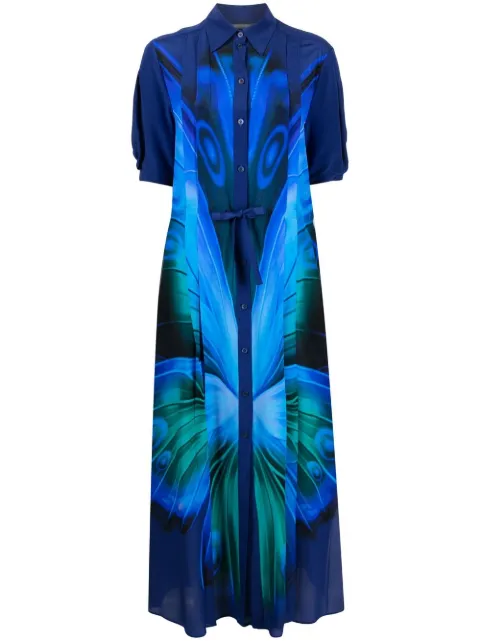 Alberta Ferretti abstract-print shirtdress Blue A04340146