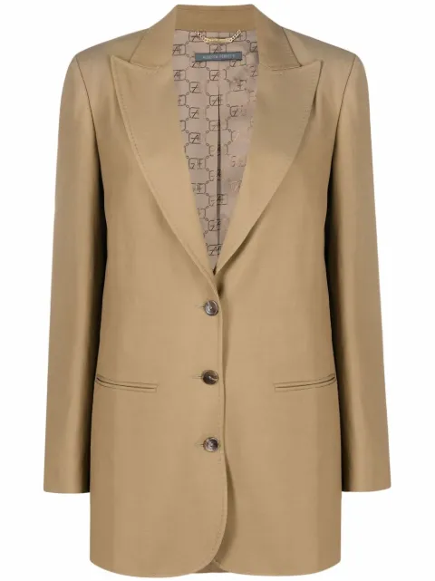 Alberta Ferretti single-breasted blazer Green A05051619