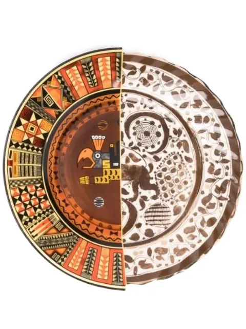 Seletti hybrid-print plate Brown 09141
