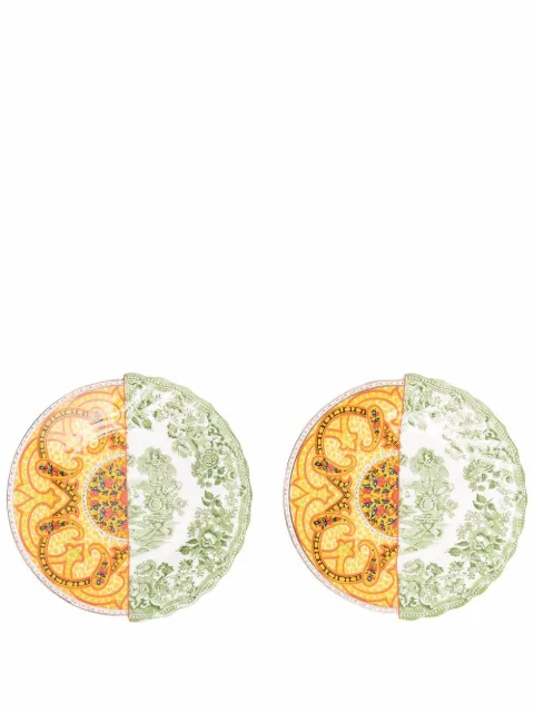 Seletti hybrid-print plate Green 09121