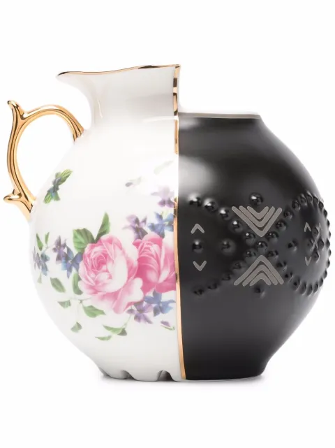 Seletti hybird print vase Black 09190