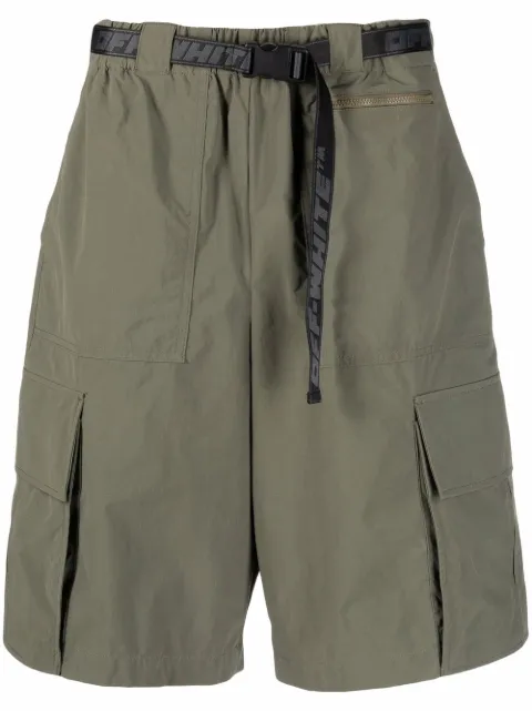 Off-White industrial-belt cargo shorts Green OMCB064S22FAB0015607