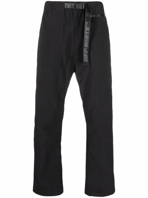 Off-White Industrial straight-leg trousers Black OMCA230C99FAB0011007