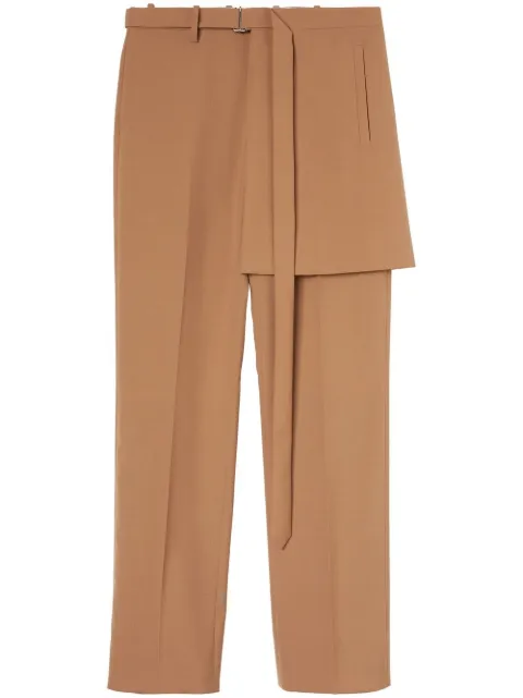 Off-White apron-detail tailored trousers Neutrals OMCA219S22FAB0016200