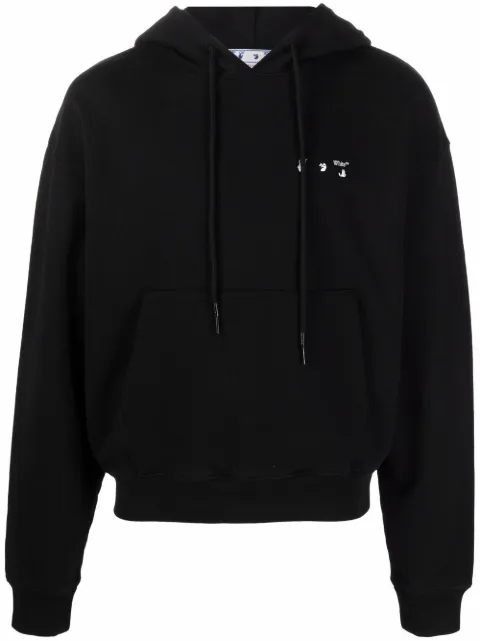 Off-White Caravaggio Paint Over hoodie Black OMBB037C99FLE0041001