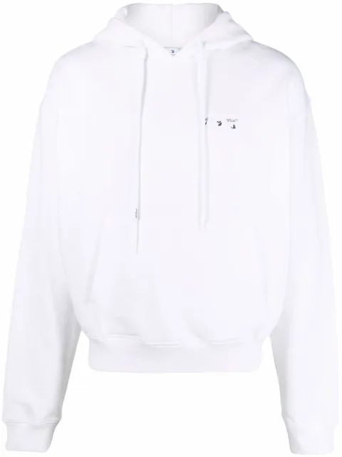 Off-White Caravaggio Paint Over hoodie White OMBB037C99FLE0040110