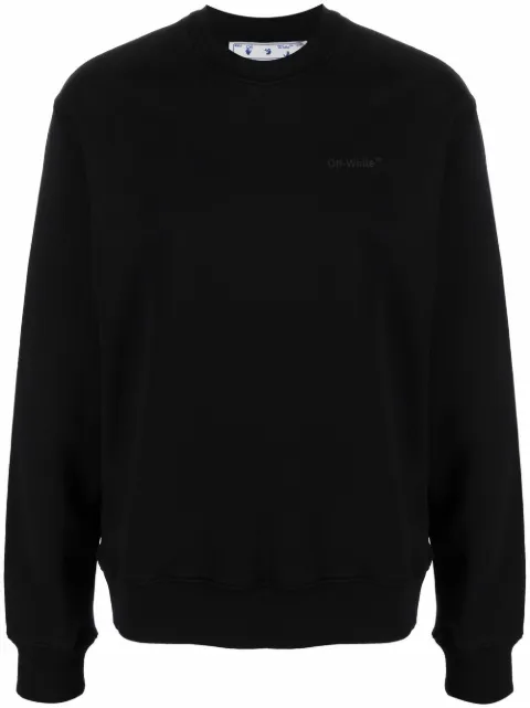 Off-White Diag Tab crew-neck sweatshirt Black OMBA057C99FLE0091010