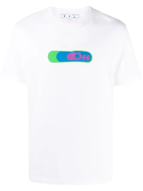 Off-White Weed Hands Off logo-print T-shirt White OMAA027S22JER0110170