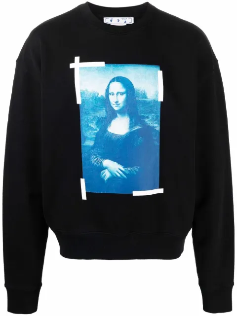 Off-White Monalisa Over crew-neck sweatshirt Black OMBA058C99FLE0031045
