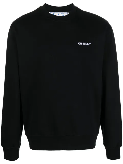 Off-White Helvetica logo-print sweatshirt Black OMBA057C99FLE0101001