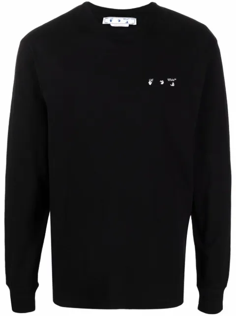 Off-White Caravaggio paint long-sleeve T-shirt Black OMAB064C99JER0051001