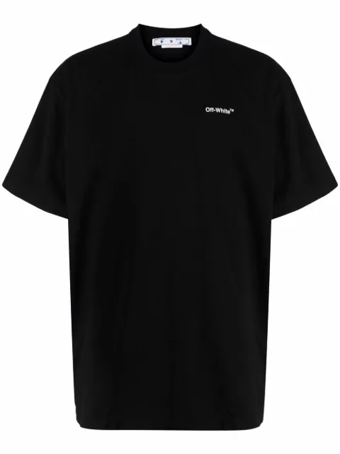 Off-White arrow-print cotton T-Shirt Black OMAA038C99JER0051001
