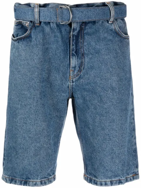 Off-White belted denim shorts Blue OMYC005C99DEN0024949