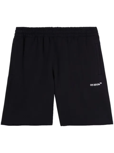 Off-White Helvetica logo track shorts Black OMCI006C99FLE0021001