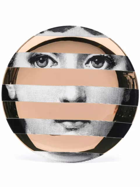Fornasetti face print plate Black PTVZ029