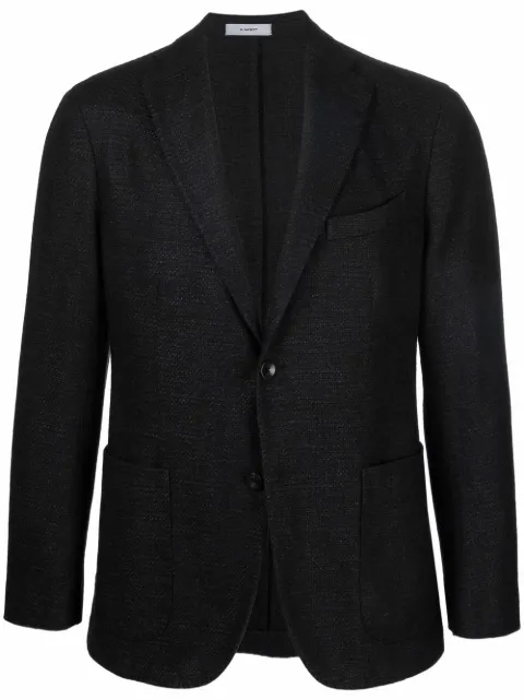 Boglioli notched-lapels single-breasted blazer Grey N1302JBUC425