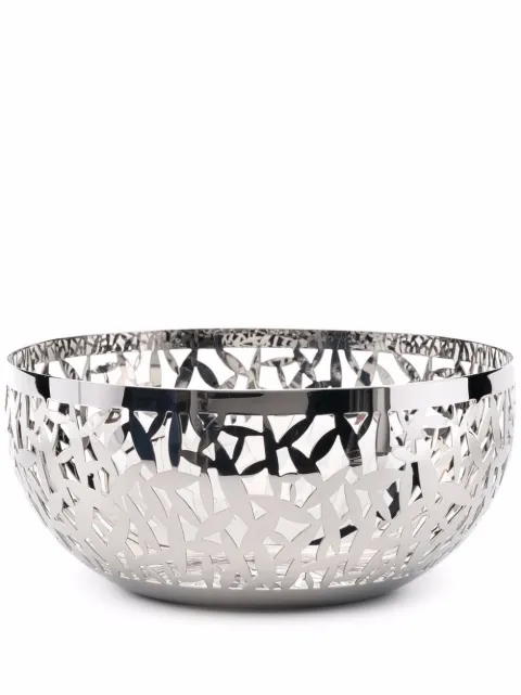 Alessi cut out-detail bowl Silver MSA0421