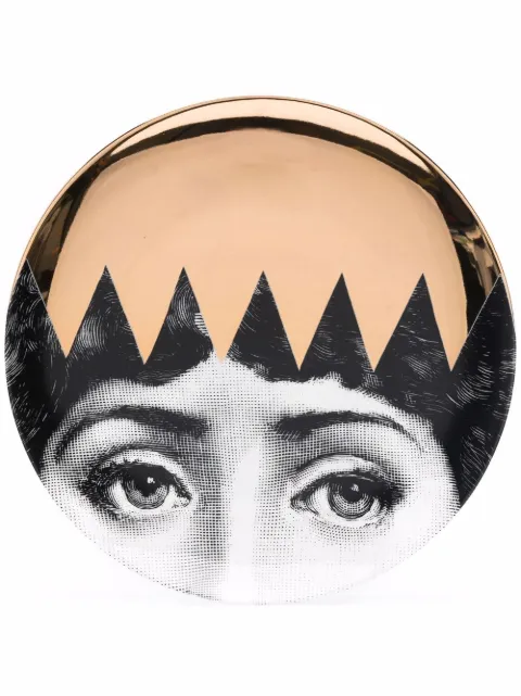 Fornasetti face print plate Black PTVZ062